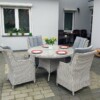 ADRIA S4 110 Mały Okrągły Stół Ogrodowy i 4 fotele z technorattanu