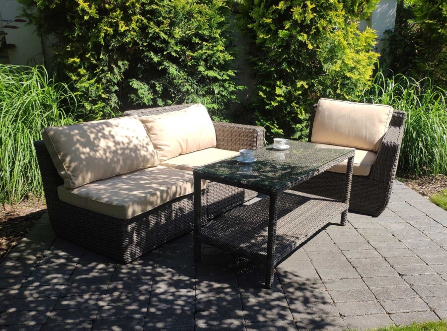 CANAVESE MINI Mały zestaw mebli ogorodowych Technorattan