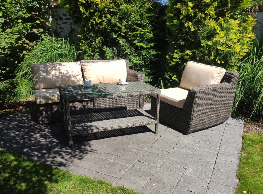 CANAVESE MINI Mały zestaw mebli ogorodowych Technorattan