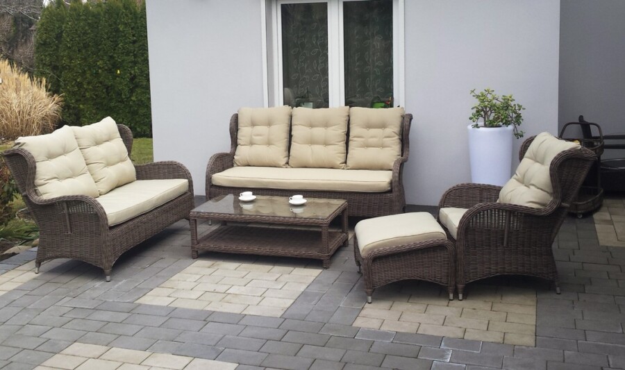 CEZAR BIG 2 Ekskluzywne Meble Ogrodowe z Technorattanu. Piękny zestaw Tarasowy