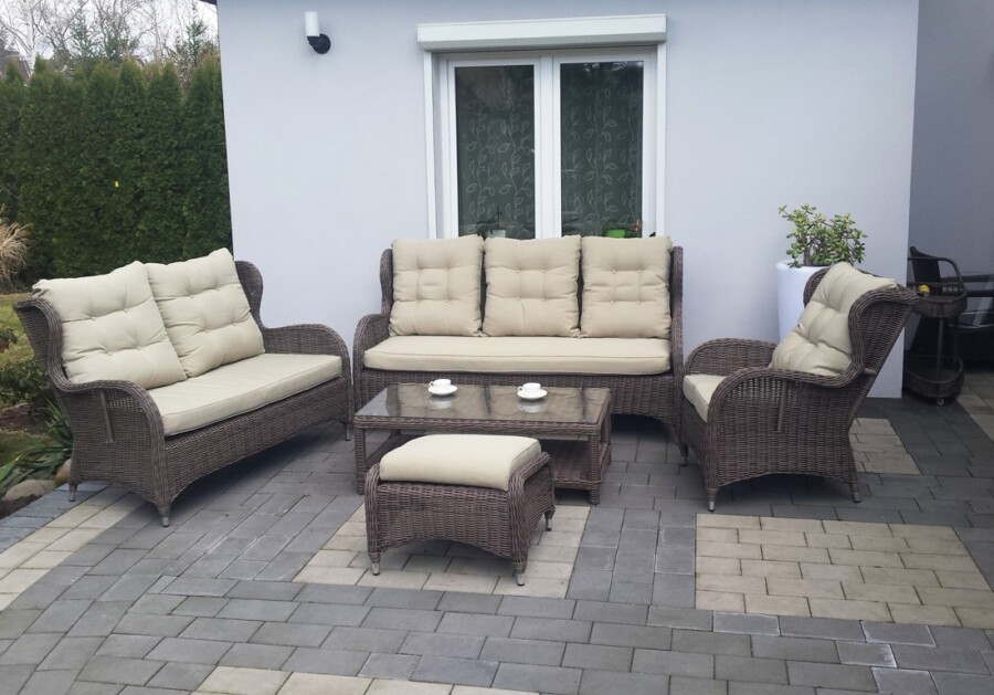 CEZAR BIG 2 Ekskluzywne Meble Ogrodowe z Technorattanu. Piękny zestaw Tarasowy