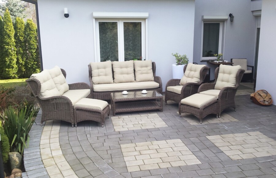 CEZAR BIG 2 Ekskluzywne Meble Ogrodowe z Technorattanu. Piękny zestaw Tarasowy