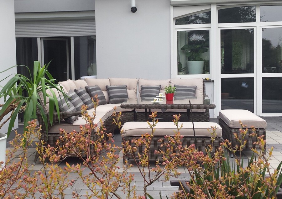 Meble technorattanowe z narożnikiem HADES