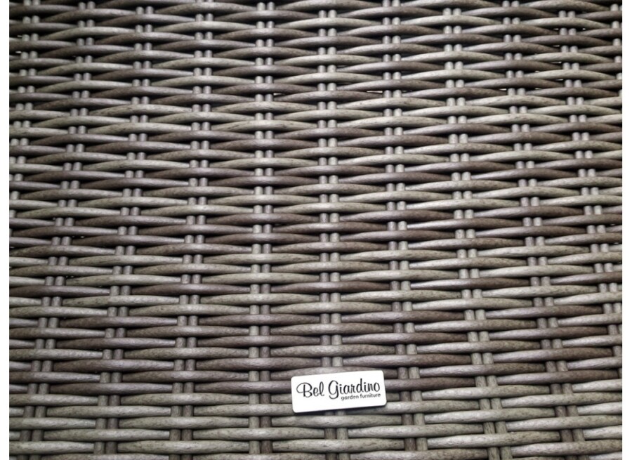 Podnoszony stół LAGOS – technorattan, szkło, regulacja 47–70