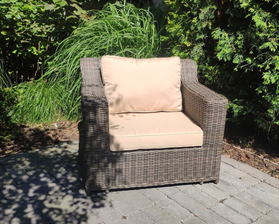 Duży FOTEL technorattanowy na taras LEVANTE