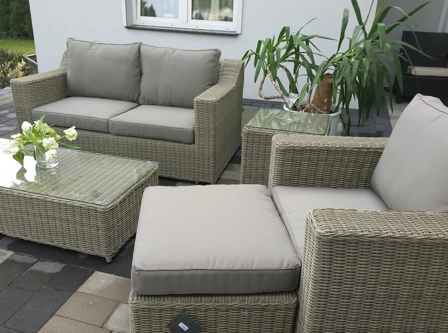 Klasyczny Zestaw Wypoczynkowy LEVANTE. Meble Ogrodowe Technorattan