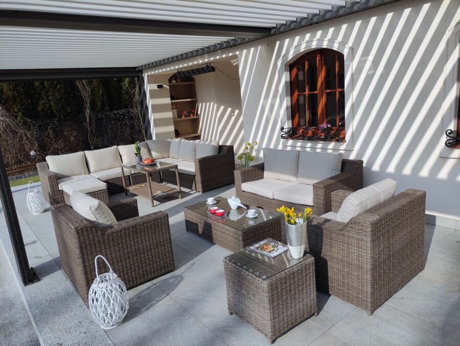 Duży zestaw wypoczynkowy na taras LEVANTE PREMIUM