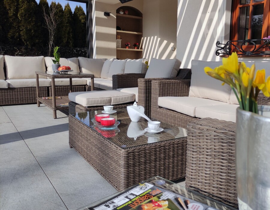 Duży zestaw wypoczynkowy na taras LEVANTE PREMIUM