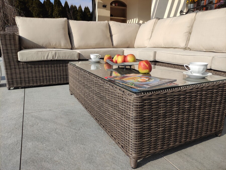 Duży zestaw wypoczynkowy na taras LEVANTE PREMIUM