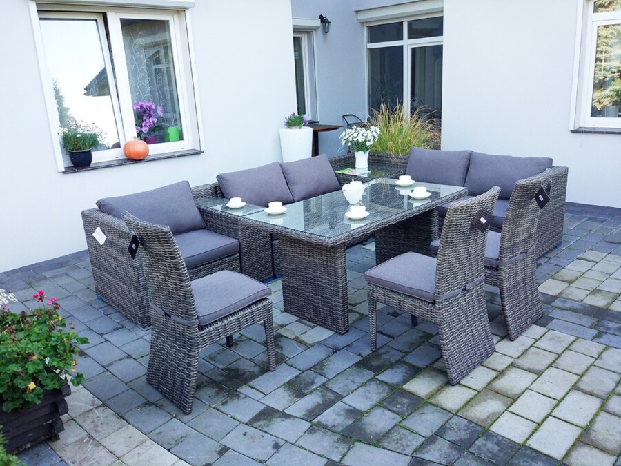 Duży narożnik z technorattanu MILANO BIG