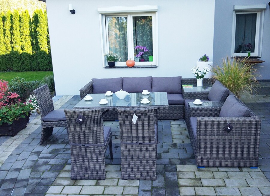 Duży narożnik z technorattanu MILANO BIG