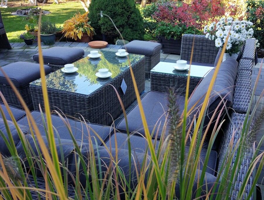 Narożnik tarasowy z technorattanu MILANO