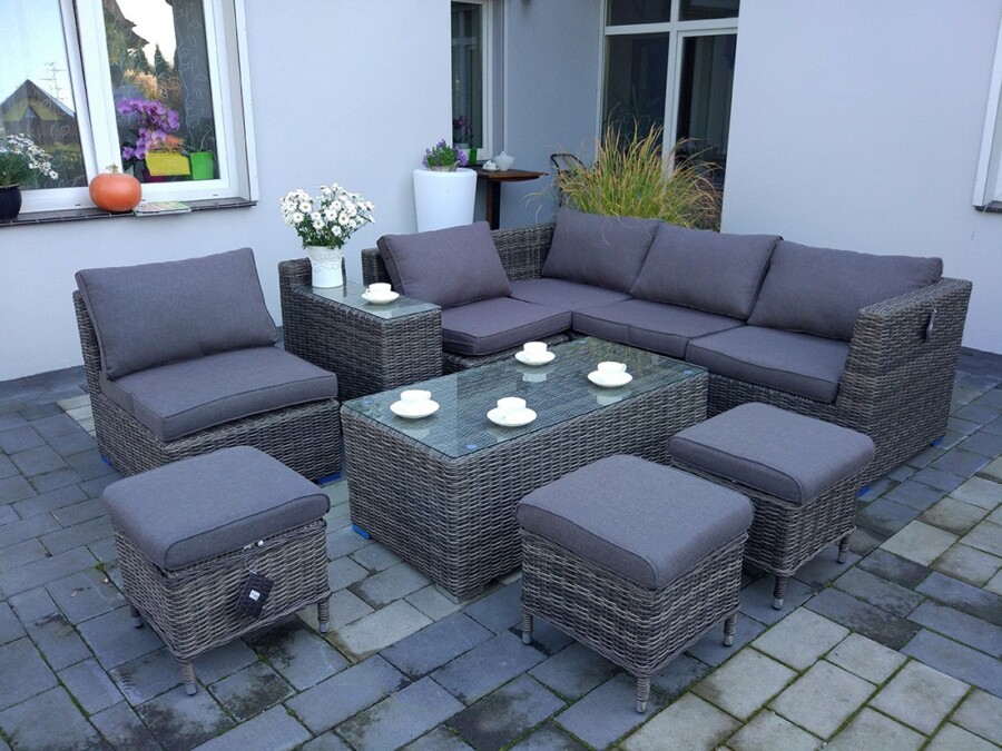 Narożnik tarasowy z technorattanu MILANO