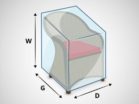 Pokrowiec D2 140x90x80cm na 2 fotele ogrodowe z podnóżkami