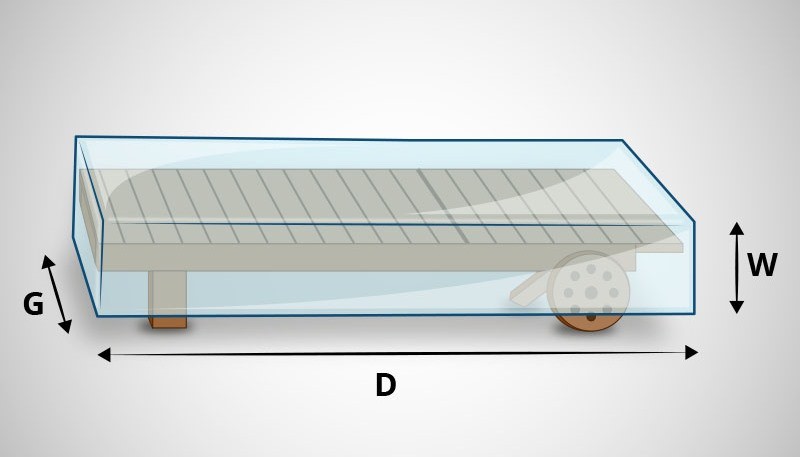 Pokrowiec  P1 270x67cm Wododoporny pokrowiec na parasol ogrodowy
