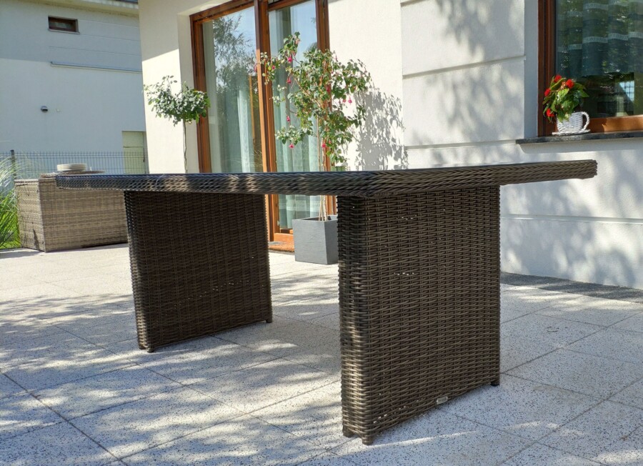 Rozkładane fotele ogrodowe ROMA SET + duży stół prostokątny