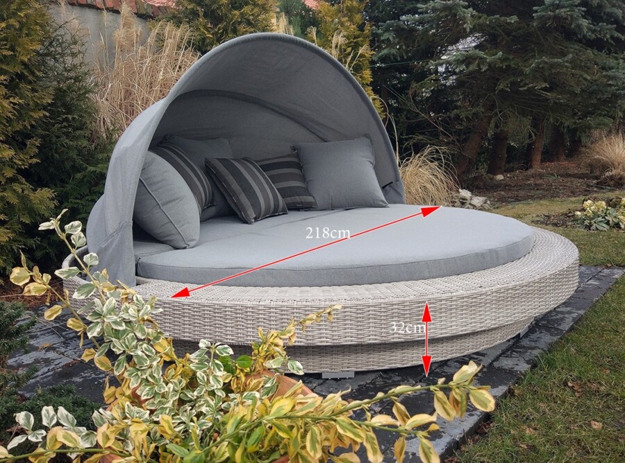 Rozkładana leżanka z daszkiem SANTORINI