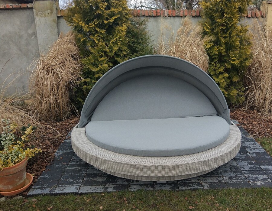 Rozkładana leżanka z daszkiem SANTORINI