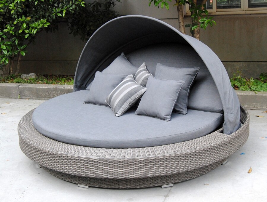 Rozkładana leżanka z daszkiem SANTORINI