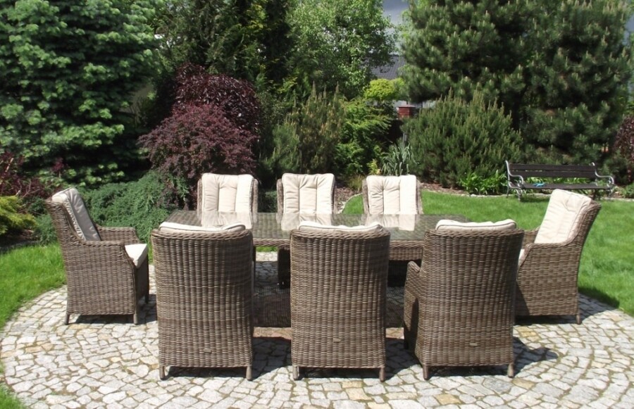 Duży stół ogrodowy z technorattanu Siena 8