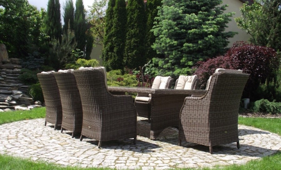 Duży stół ogrodowy z technorattanu Siena 8