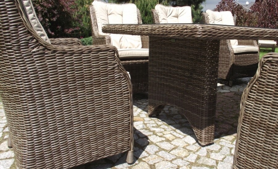 Duży stół ogrodowy z technorattanu Siena 8