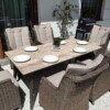 SOUTH CLASSIC Ogrodowy stół ceramiczny i fotele technorattan