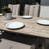 SOUTH CLASSIC Ogrodowy stół ceramiczny i fotele technorattan