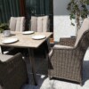 SOUTH CLASSIC Ogrodowy stół ceramiczny i fotele technorattan