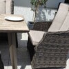 SOUTH CLASSIC Ogrodowy stół ceramiczny i fotele technorattan