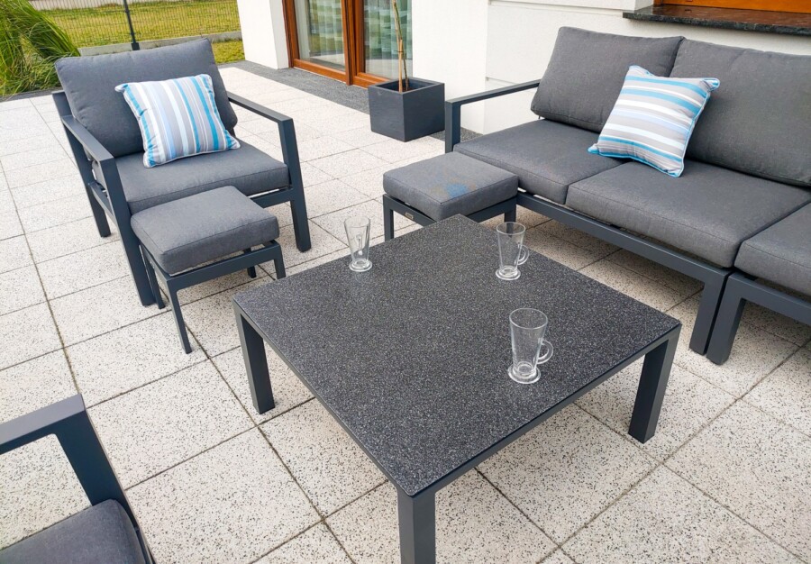 WIKING CORNER BIG Narożnik i Fotel Ogrodowy Meble Tarasowe z Aluminium