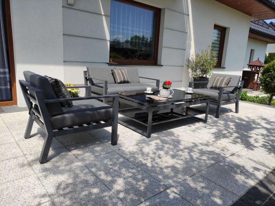 WIKING 2 Meble Tarasowe z Aluminum Zestaw Kawowy