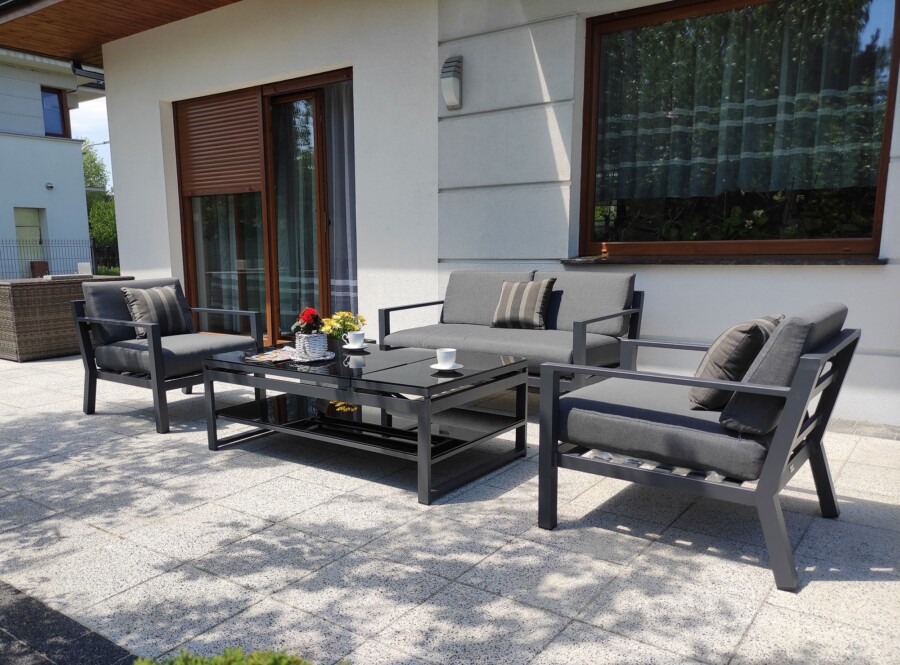 WIKING 2 Meble Tarasowe z Aluminum Zestaw Kawowy