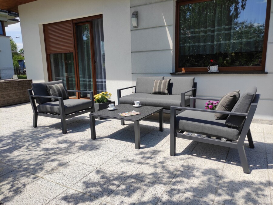 WIKING 2 Meble Tarasowe z Aluminum Zestaw Kawowy