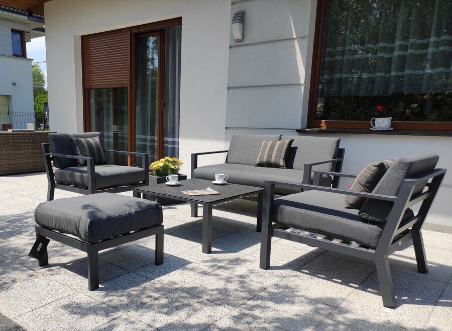 WIKING 2 Meble Tarasowe z Aluminum Zestaw Kawowy