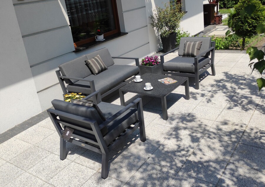 WIKING 2 Meble Tarasowe z Aluminum Zestaw Kawowy