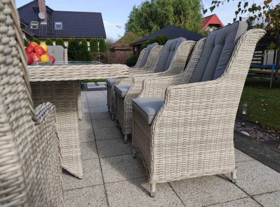 Duży stół ogrodowy z technorattanu Siena 8