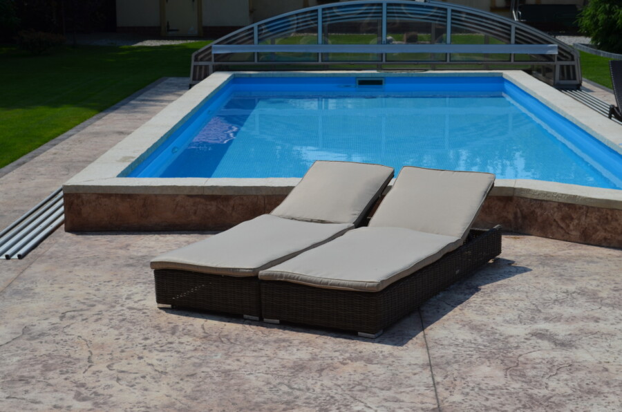 Płaski leżak ogrodowy LUGO z regulacją