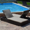 Płaski leżak ogrodowy LUGO z regulacją