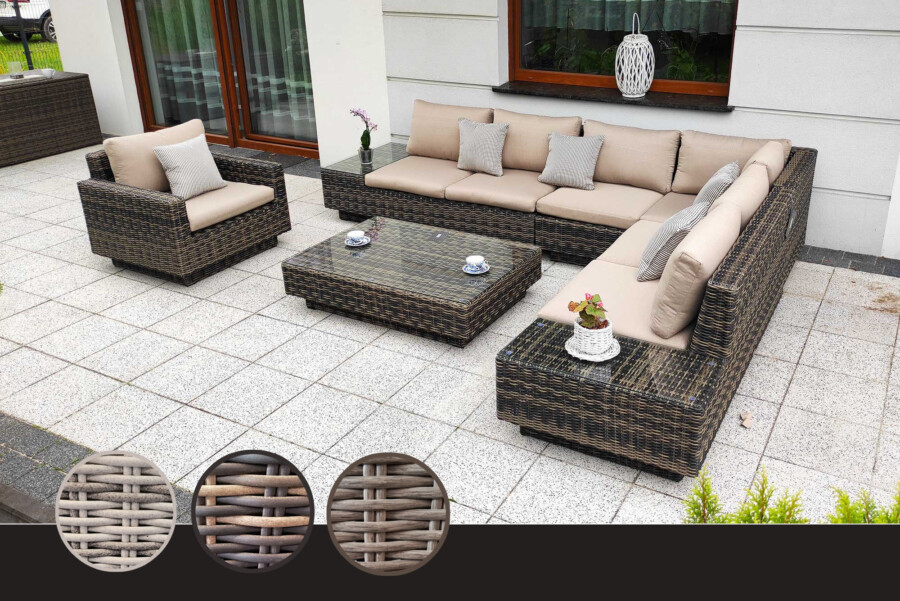 Narożnik na taras z fotelem CALABRIA BIG