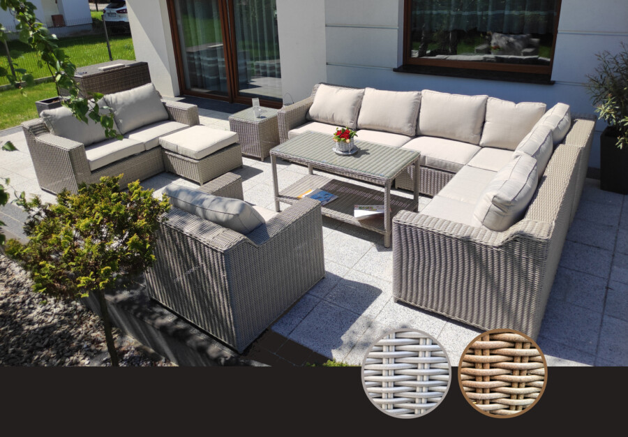 Duży zestaw wypoczynkowy na taras LEVANTE PREMIUM