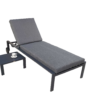 Leżak ogrodowy z materacem - aluminiowy HOLMON Ogrodowy Leżanka na taras Meble Metalowe