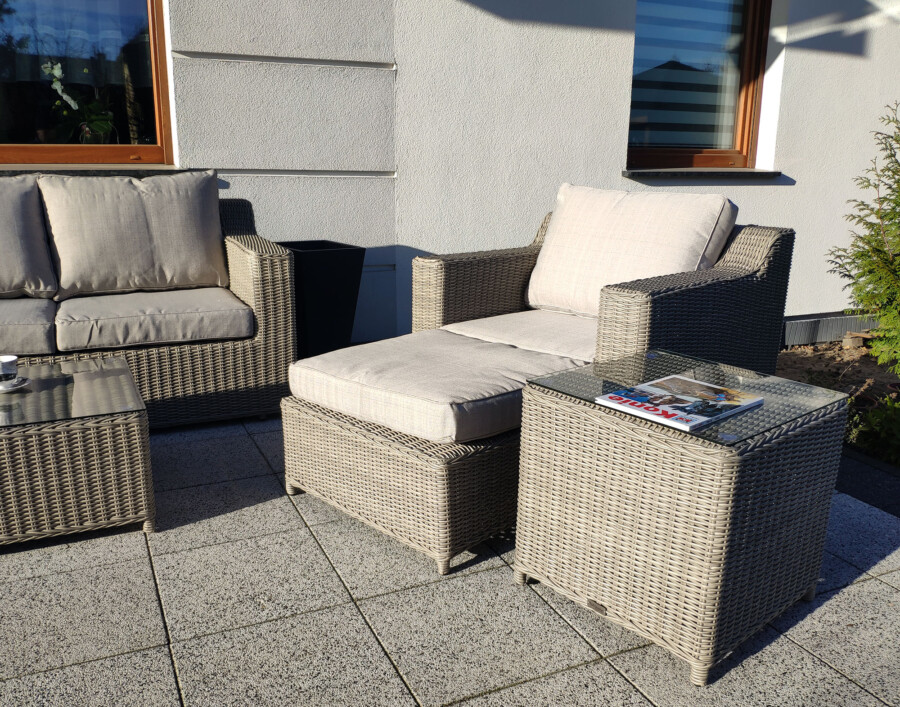 Klasyczny Zestaw Wypoczynkowy LEVANTE. Meble Ogrodowe Technorattan