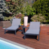 Basenowy leżak Textilene ogrodowy LOKI