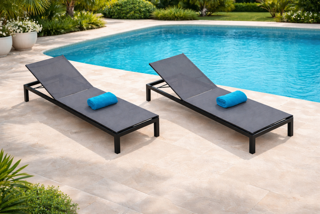 leżaki basenowe