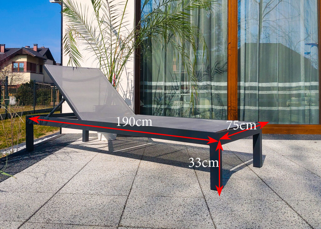 LEŻAK Z SIATKĄ WYMIARY 