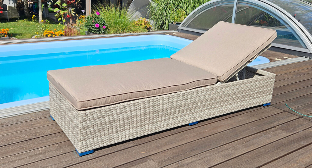 Płaski leżak ogrodowy Lugo 