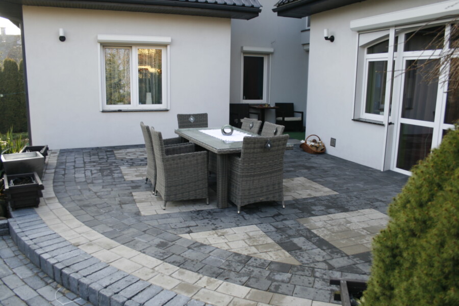 MANILVA 185 Stół prostokątny z Technorattanu i 6 foteli