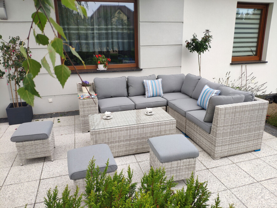 Narożnik tarasowy z technorattanu MILANO