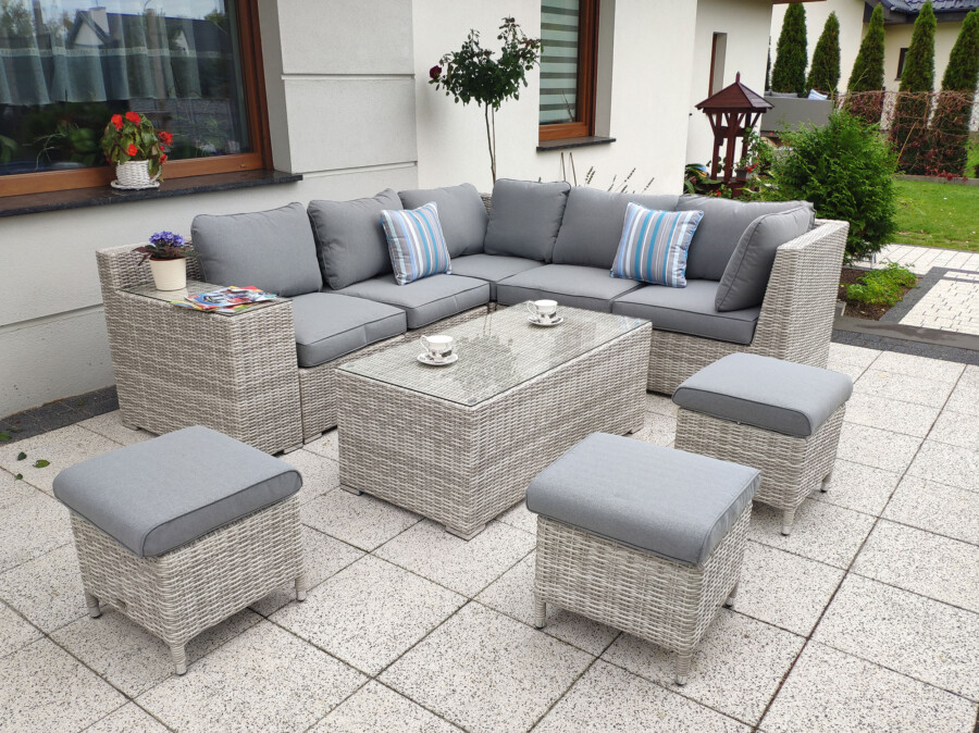 Narożnik tarasowy z technorattanu MILANO